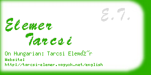 elemer tarcsi business card